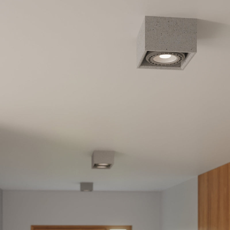Plafonnier Moderne Carré 1 béton