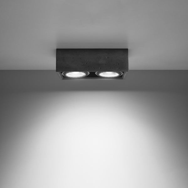 Plafonnier Moderne Carré 2 béton