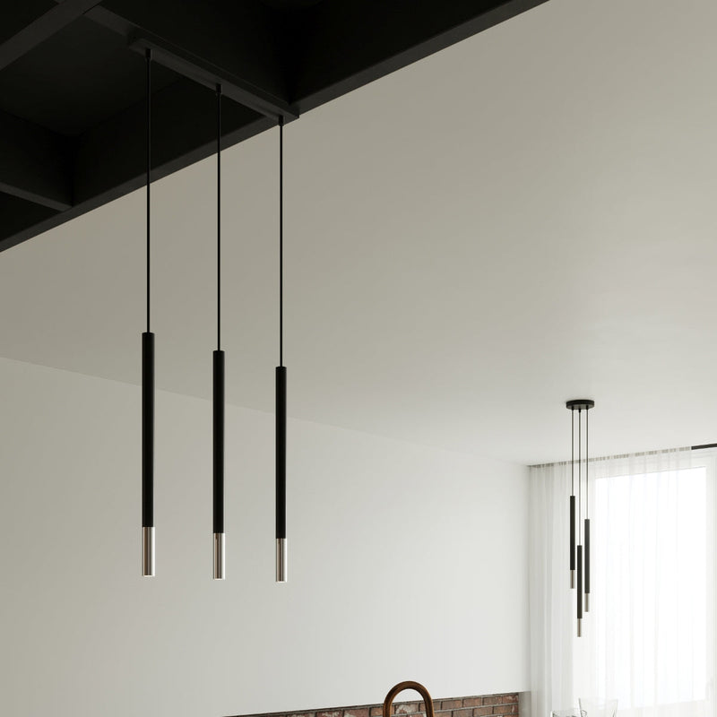 Suspension Moderne Mozaica 1 noir/chrome