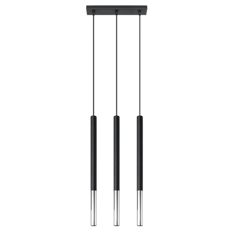 Suspension Moderne Mozaica 3L noir/chrome