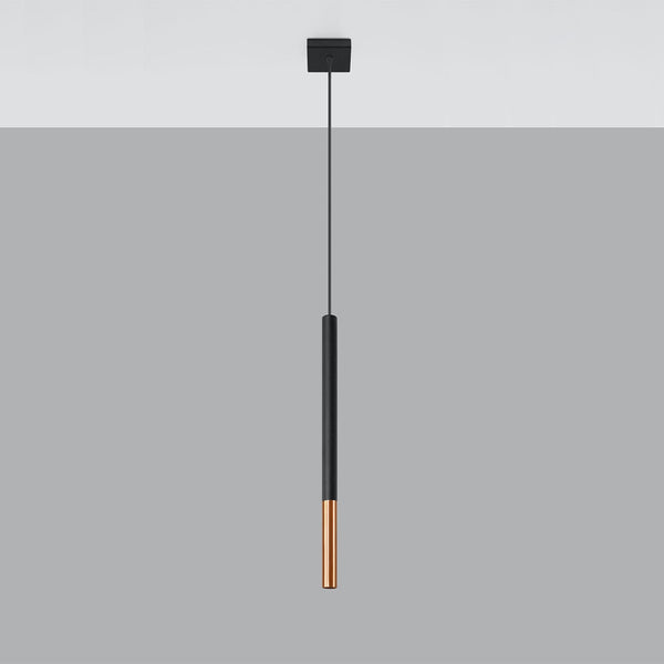 Suspension Moderne Mozaica 1 noir/cuivre