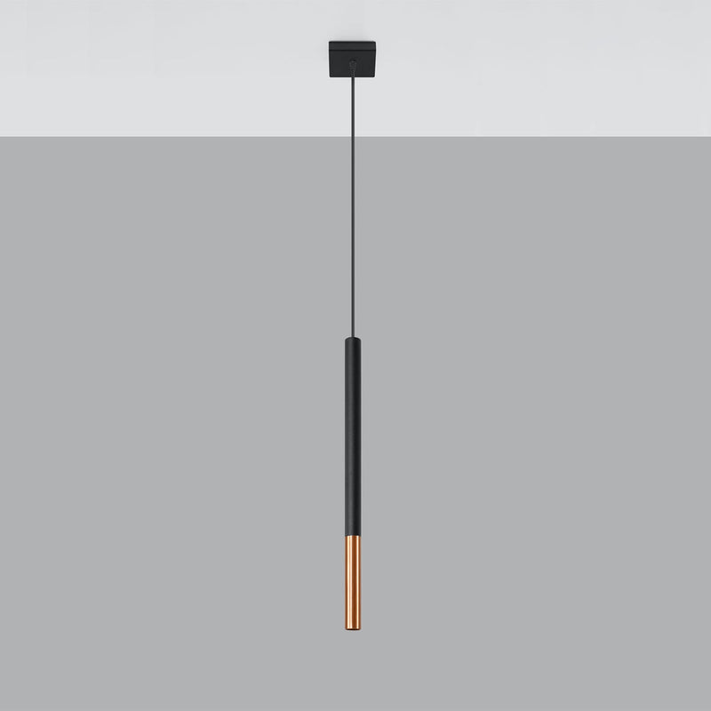 Suspension Moderne Mozaica 1 noir/cuivre