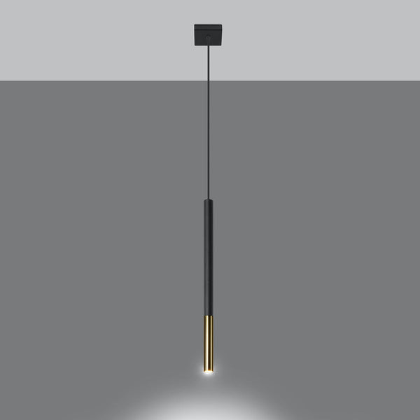 Suspension Moderne Mozaica 1 noir/doré