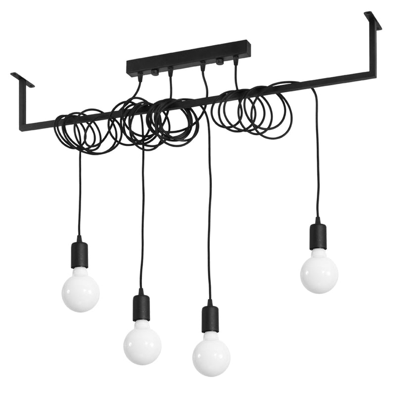 Lustre Entrelacs 4 noir