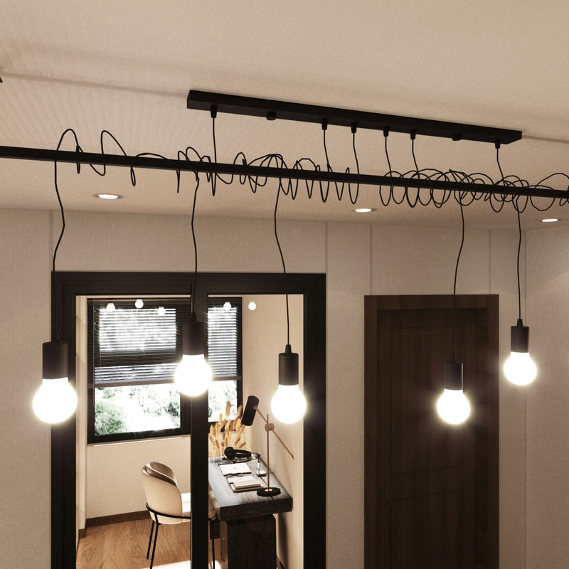 Lustre Entrelacs 4 noir