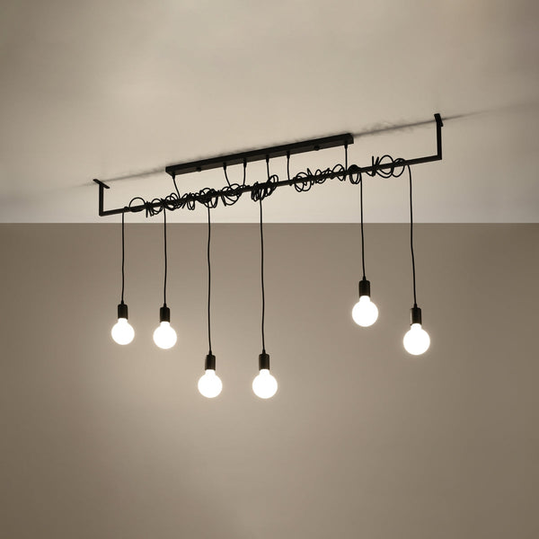 Lustre Entrelacs 6 noir