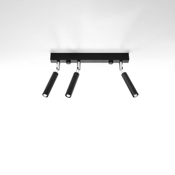 Plafonnier Acier Réglable Minimaliste 3 noir