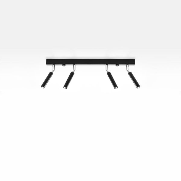 Plafonnier Acier Réglable Minimaliste 4 noir