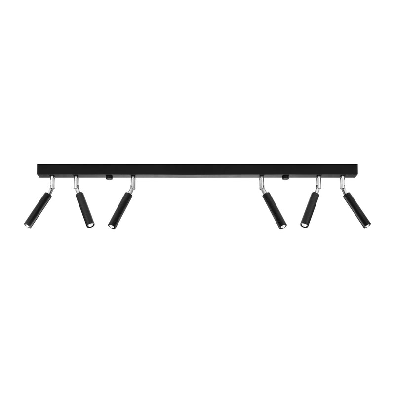 Plafonnier Acier Réglable Minimaliste 6 noir