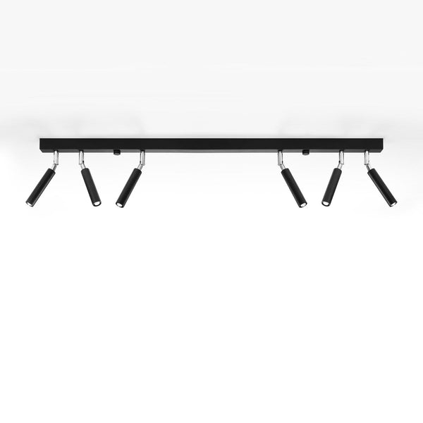 Plafonnier Acier Réglable Minimaliste 6 noir