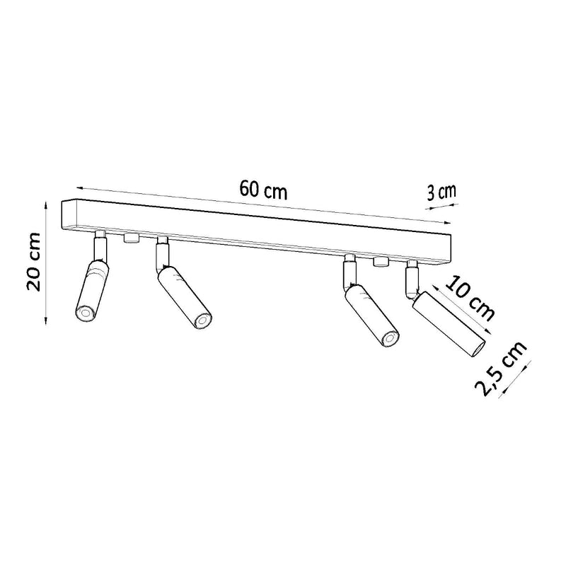 Plafonnier Acier Réglable Minimaliste 4 blanc