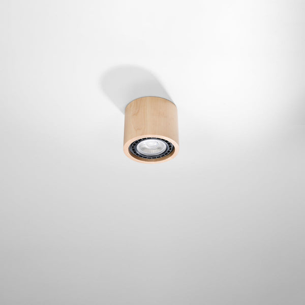Plafonnier Moderne Basic 1 bois naturel