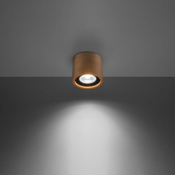 Plafonnier Moderne Basic 1 bois naturel