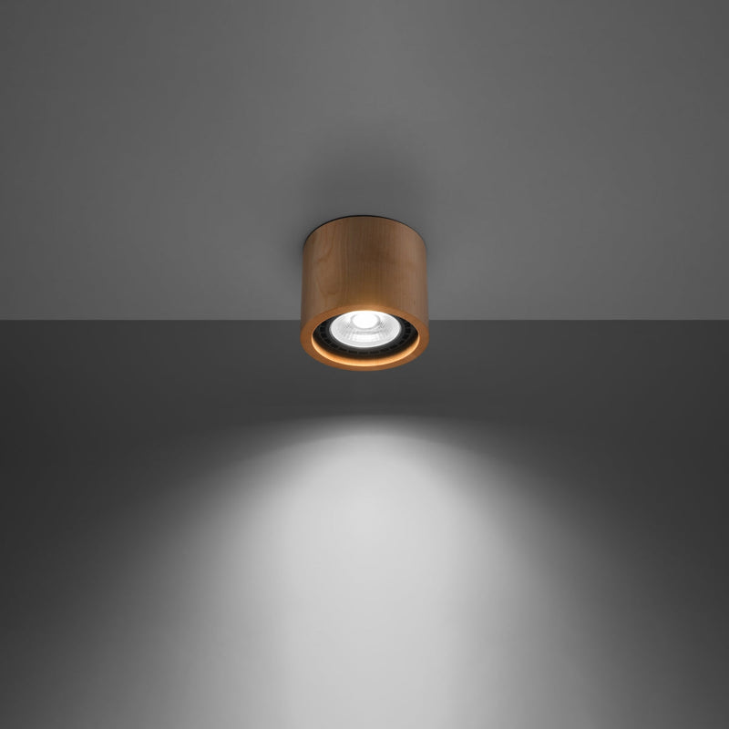 Plafonnier Moderne Basic 1 bois naturel