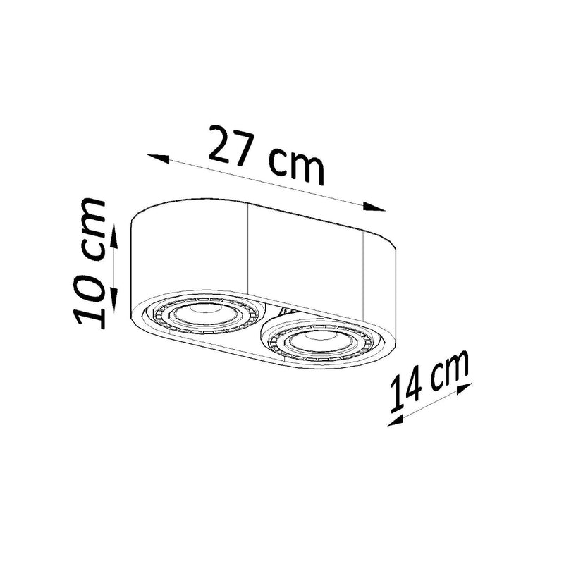 Plafonnier Moderne Basic 2 bois naturel