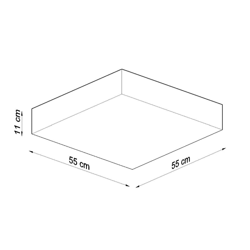 Plafonnier Plateforme Carré 45 blanc