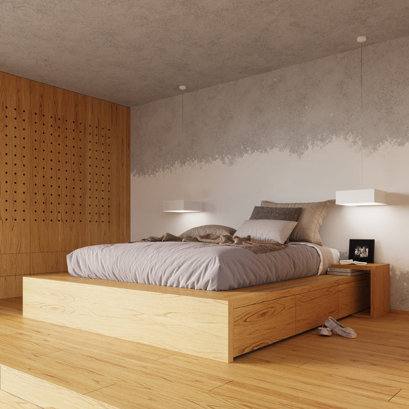 Plafonnier Plateforme Carré 45 blanc