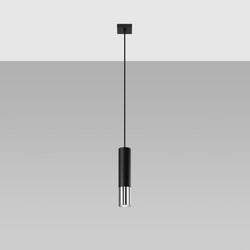 Lampe suspendue Duo Metallic 1 noir/chrome