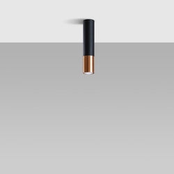 Plafonnier Duo Metallic noir/cuivre
