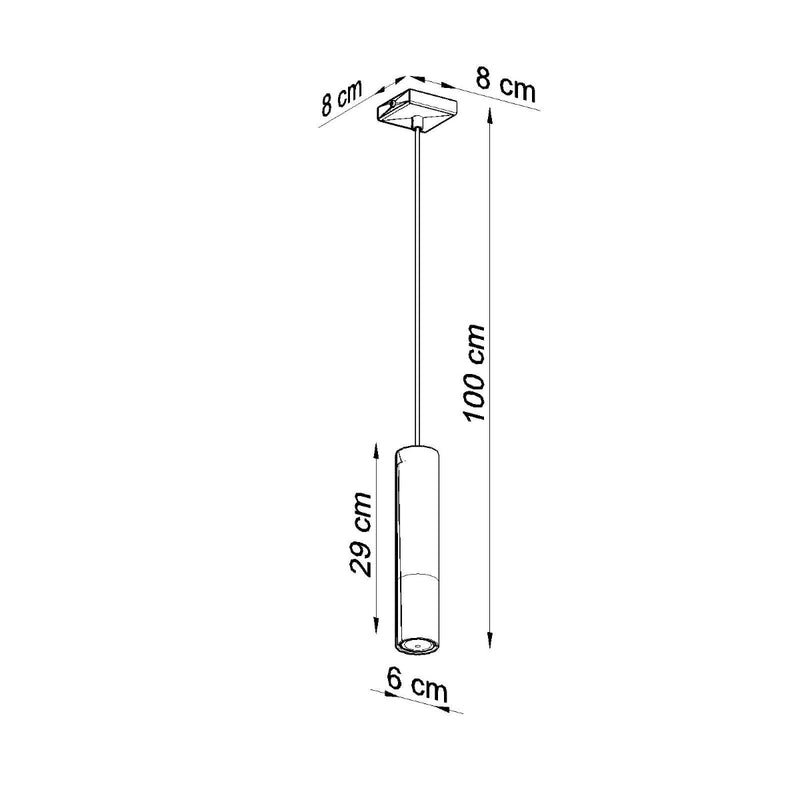 Lampe suspendue Duo Metallic 1 noir/doré