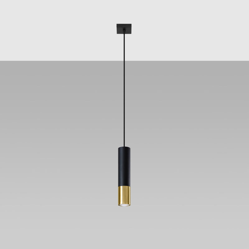 Lampe suspendue Duo Metallic 1 noir/doré