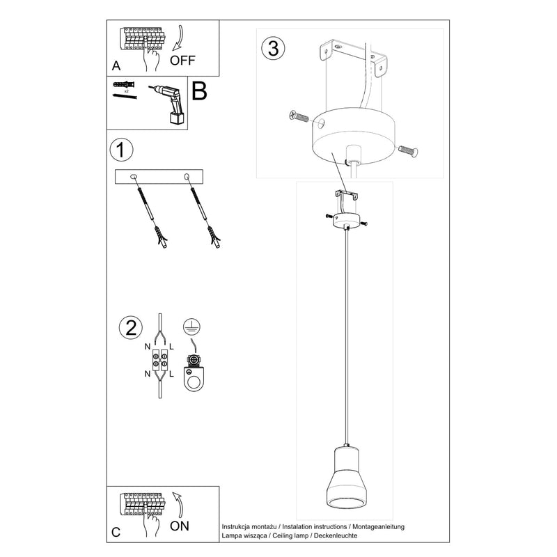 Suspension Fusion Naturelle gris