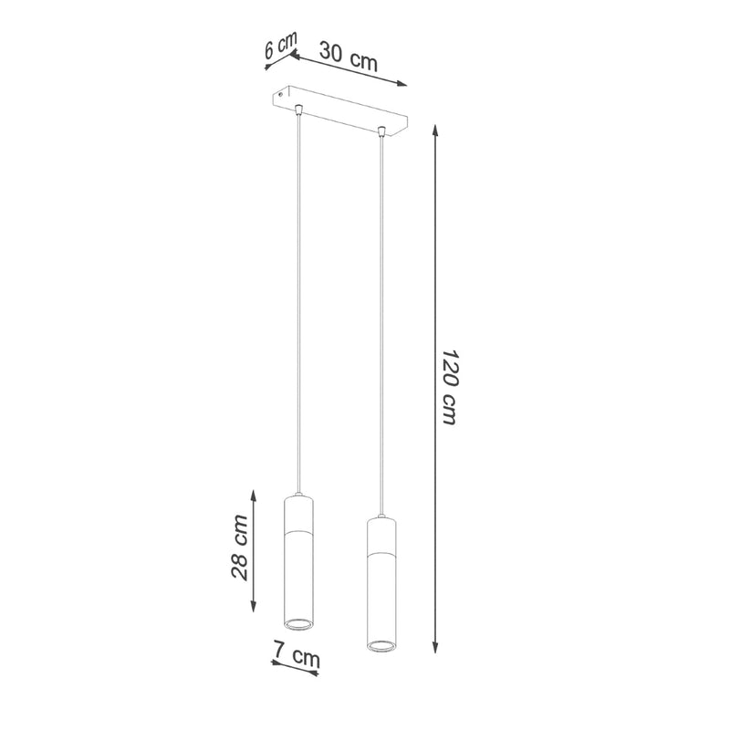 Suspension Fusion Minimaliste 2 gris