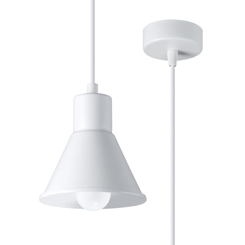 Lampe pendante Conique 1 blanc [E27]