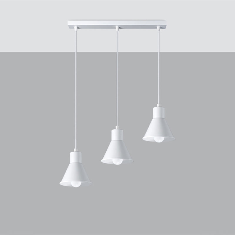 Lampe pendante Conique 3 blanc [E27]