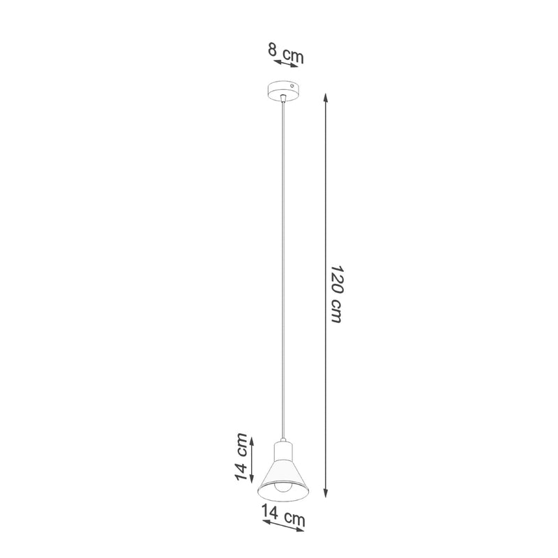 Lampe pendante Conique 1 noir [E27]