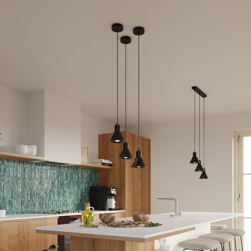Lampe pendante Conique 1 noir [E27]