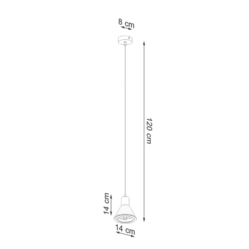 Lampe suspendue Conique 1 blanc [ES111]