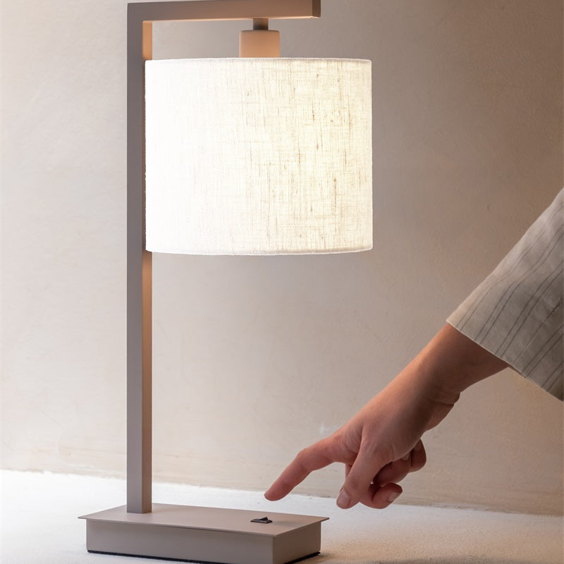 Lampe de Table Boston Sable et Blanc