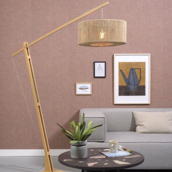 Lampadaire Iguazu Jute et Bambou Naturel 218 cm