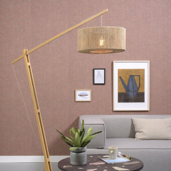 Lampadaire Iguazu Jute et Bambou Naturel 218 cm