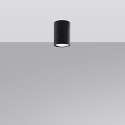 Plafonnier Tube 10 noir