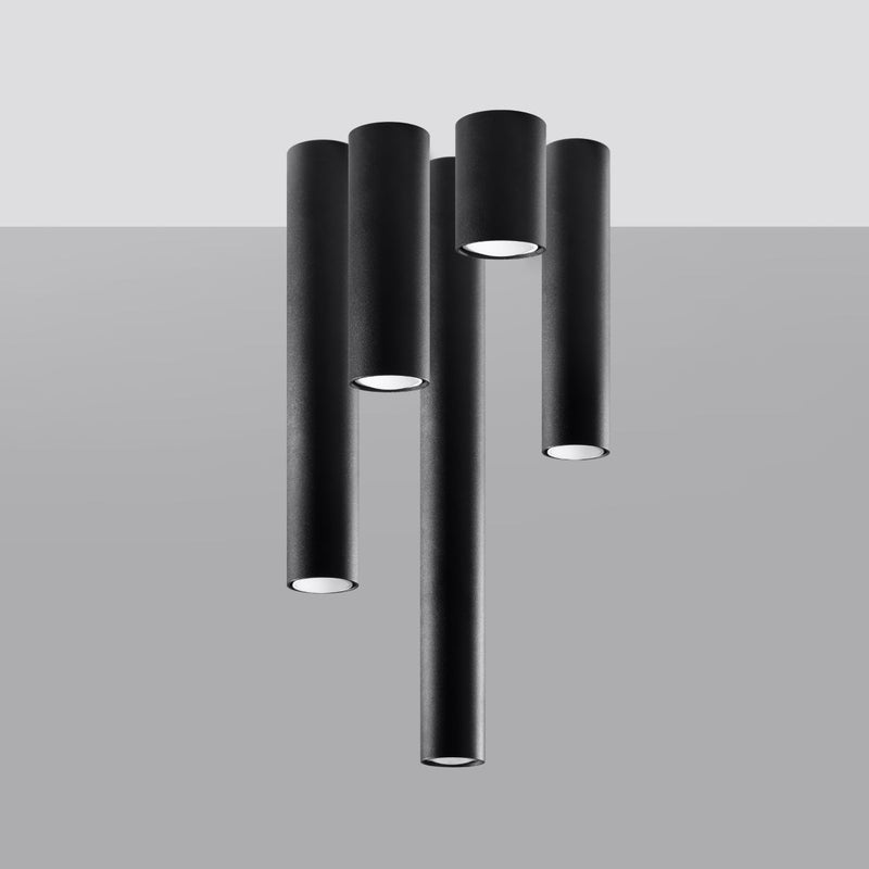 Plafonnier Tube 10 noir
