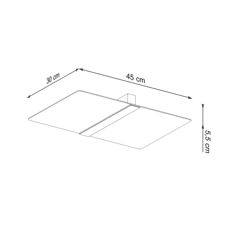 Plafonnier Rectangle en Verre