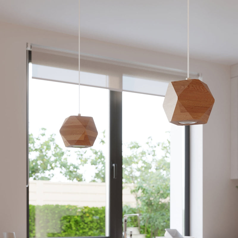 [EXP] Plafonnier Multi-Facettes 3 en bois naturel