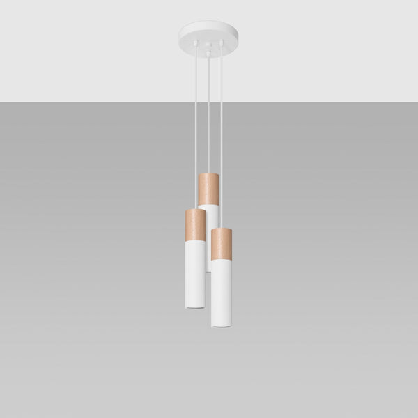 Lampe pendante Bicolore 3P blanc