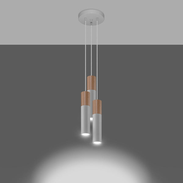 Lampe pendante Bicolore 3P blanc