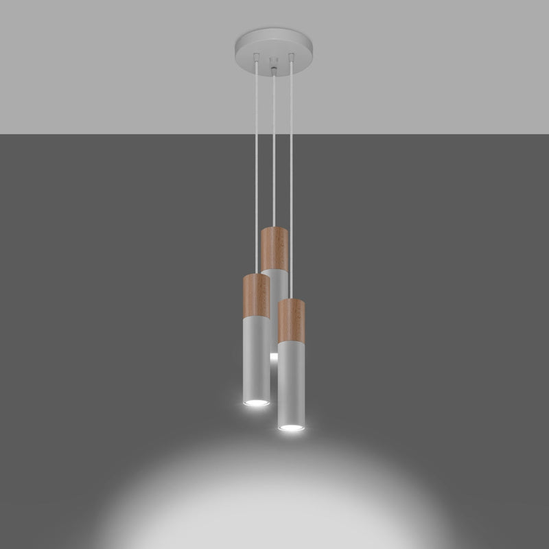 Lampe pendante Bicolore 3P blanc