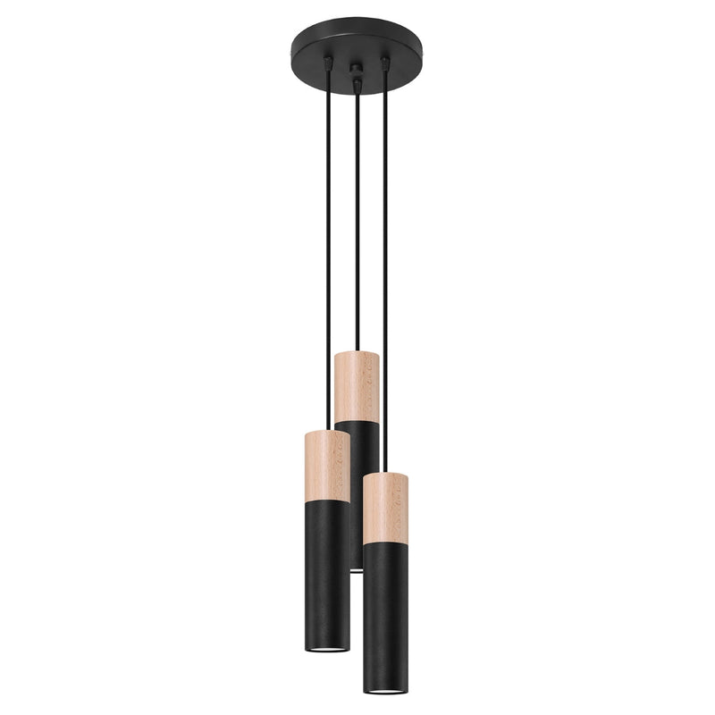 Lampe pendante Bicolore 3P noir