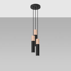 Lampe pendante Bicolore 3P noir