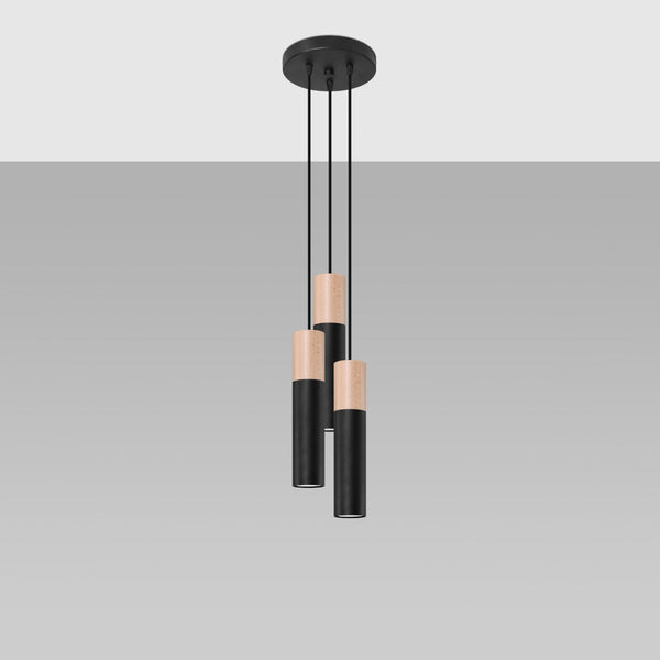 Lampe pendante Bicolore 3P noir