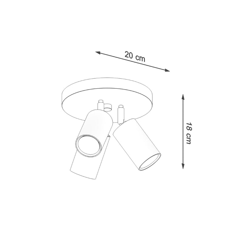 Plafonnier Directionnelle 3P LED blanc