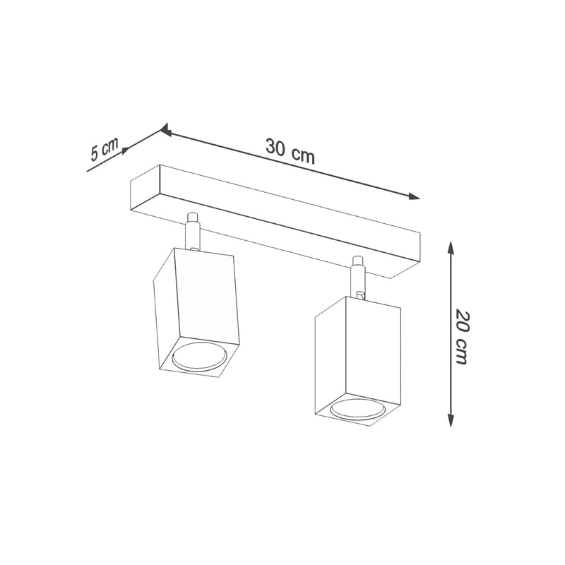 Plafonnier Facette Cubique 2 en chêne