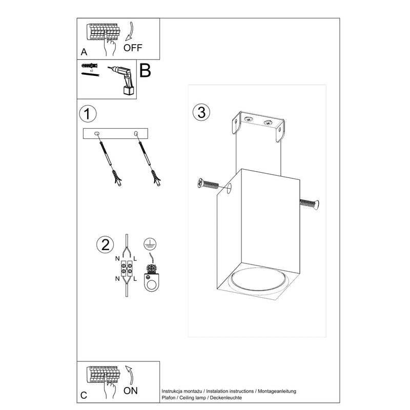 Plafonnier Facette Cubique 10 en chêne