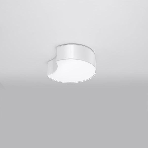 Plafonnier Cercle Courbé 1 blanc