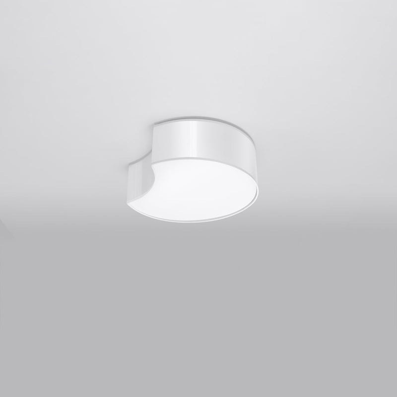 Plafonnier Cercle Courbé 1 blanc